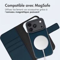 imoshion Étui portefeuille luxe 2-en-1 amovible Apple iPhone 18 Pro / 17 Pro - Bleu