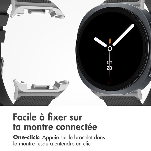 imoshion Bracelet en silicone flexible Samsung Galaxy Watch 8 (40/44mm) / Classic (46mm) - Noir