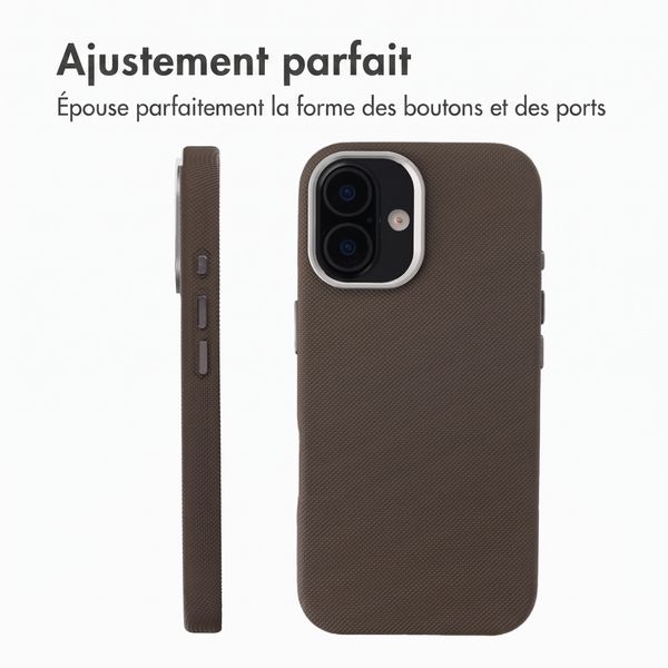 Accezz Coque arrière Mesh avec MagSafe Apple iPhone 17 - Marron