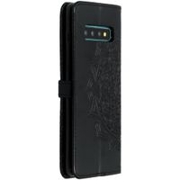 Etui de télephone portefeuille Mandala Samsung Galaxy S10 Plus - Noir