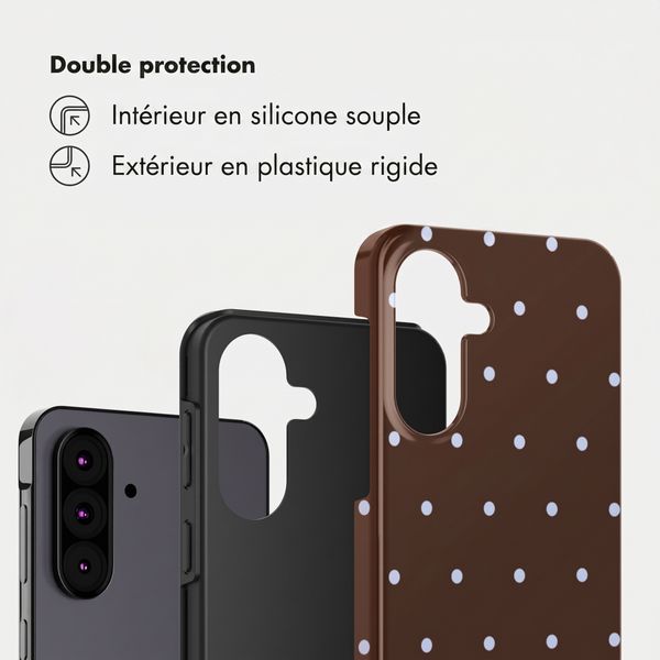 Selencia Coque arrière Vivid Samsung Galaxy A37 (5G) - Happy Dots Chocolate