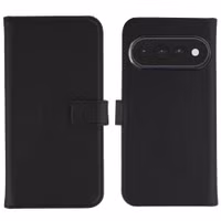 Selencia Étui portefeuille en cuir véritable Google Pixel 11 / 11 Pro - Noir