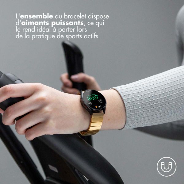 Selencia Bracelet magnétique en acier Samsung Galaxy Watch 7 40/44 mm - Dorée