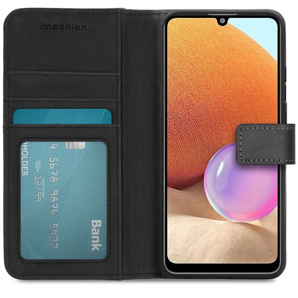 imoshion Étui de télephone portefeuille de luxe Samsung Galaxy A32 (4G) - Noir