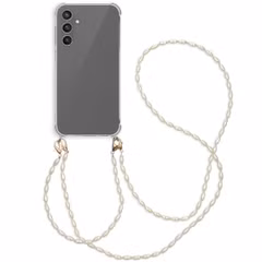 imoshion Coque avec dragonne + bracelet - Perles Samsung Galaxy A25 (5G) - Transparent