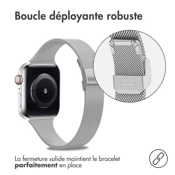 imoshion Bracelet pliant Milanese Apple Watch | 38/40/41/42 mm - Argent