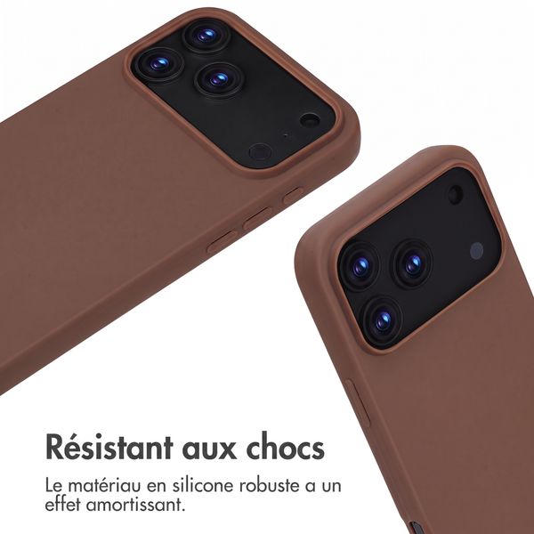 imoshion Coque en silicone avec cordon Apple iPhone 18 Pro / 17 Pro - Marron