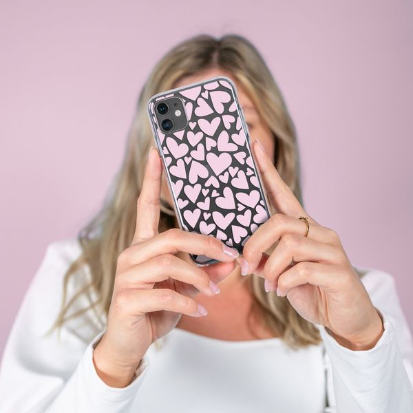 imoshion Coque Design Samsung Galaxy A42 - Full of Hearts Pink