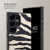 Selencia Coque de télephone Nova avec cordon et porte-cartes Samsung Galaxy S24 Ultra - Zazzy Zebra