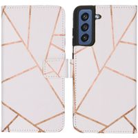 imoshion Design Softcase Bookcase Samsung Galaxy S21 FE - White Graphic