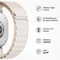 Accezz Bracelet en nylon Alpine Samsung Galaxy Watch 9 (40/44mm) / Watch 8 (40/44mm) / Classic (46mm) - Lumière stellaire