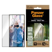 PanzerGlass Protection d'écran Matrix Recycled Ultra-Wide Fit Anti-bactérienne avec applicateur Samsung Galaxy S25 Ultra