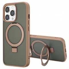 Accezz Coque Ring Stand avec MagSafe Apple iPhone 13 Pro Max - Marron