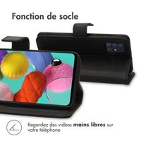 imoshion Étui de télephone portefeuille de luxe Samsung Galaxy A51 - Noir
