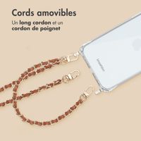 imoshion Ensemble de cordons de téléphone en cuir PU – Marron