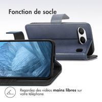 imoshion Étui de télephone portefeuille de luxe OnePlus Nord 4 - Bleu foncé