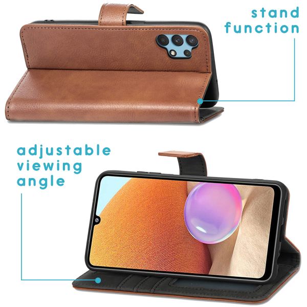 imoshion Étui de télephone portefeuille de luxe Samsung Galaxy A32 (4G) - Marron