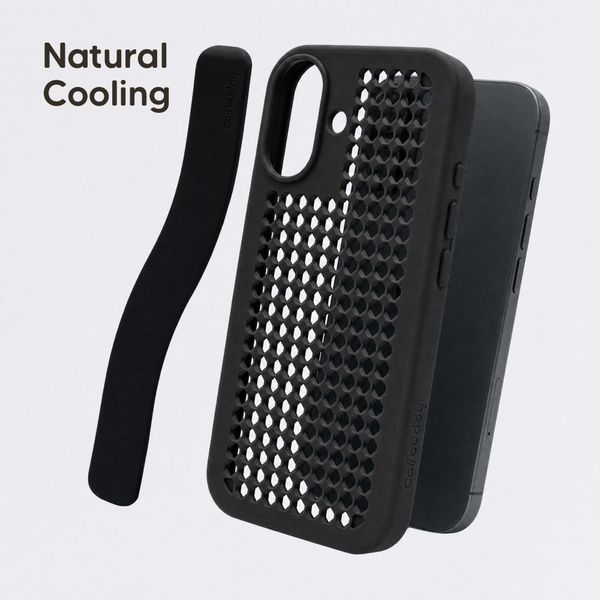 Callbuddy Coque avec strap Apple iPhone 17 - Epic Black