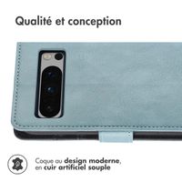 imoshion Étui de télephone portefeuille de luxe Google Pixel 8 Pro - Bleu clair