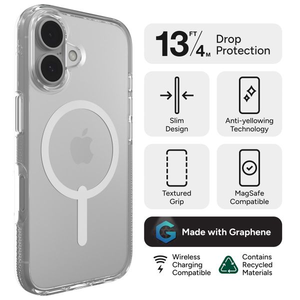 ZAGG Coque Crystal Palace Snap MagSafe Apple iPhone 16 - Clear