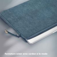 Selencia Pochette ordinateur Corduroy 13-14 pouces - Slate Blue