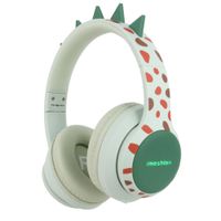 imoshion Casque sans fil pour enfants Dino LED Light - Limiteur de décibels - Avec câble AUX - Brown / Orange