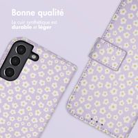 imoshion Étui de télephone portefeuille Design Samsung Galaxy S21 - White Daisy
