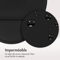 imoshion Tapis de souris ergonomique - Tapis de souris avec repose-poignet - 30 x 25 cm - Noir