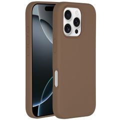 Accezz Coque Liquid Silicone avec MagSafe Apple iPhone 16 Pro Max - Marron clair