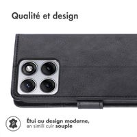 imoshion Étui de télephone portefeuille de luxe Motorola Edge 70 Fusion - Noir