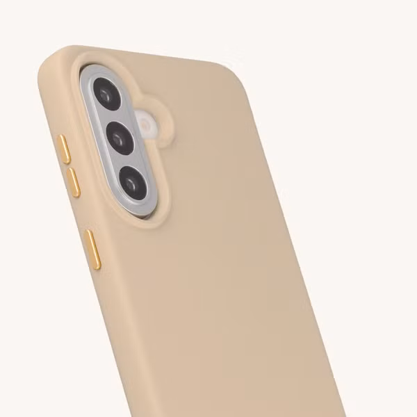 Selencia Coque arrière Rivièra avec MagSafe avec crochets amovibles Samsung Galaxy A57 (5G) - Milky Latte