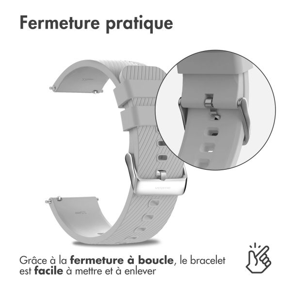 imoshion Bracelet en silicone flexible  - Connexion universelle 22 mm - Gris