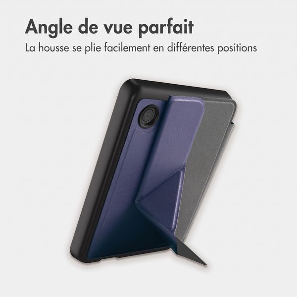 imoshion Étui de liseuse portefeuille Pliable Kobo Clara Colour / BW - Bleu foncé