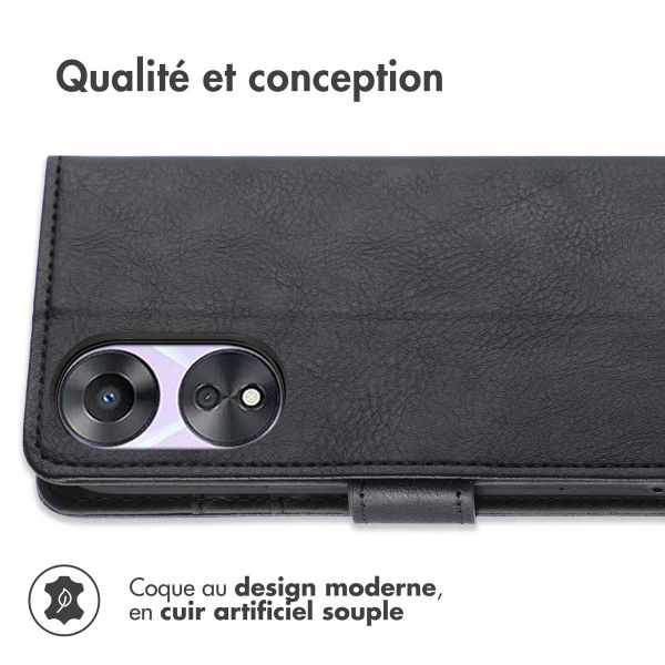 imoshion Étui de télephone portefeuille de luxe Oppo A78 (4G) - Noir