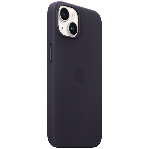 Apple Coque Leather MagSafe Apple iPhone 14 - Ink