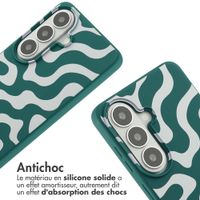 imoshion Coque design en silicone avec cordon Samsung Galaxy S26 - Petrol Green Groovy