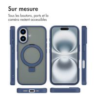 Accezz Coque Ring Stand avec MagSafe Apple iPhone 16 - Bleu