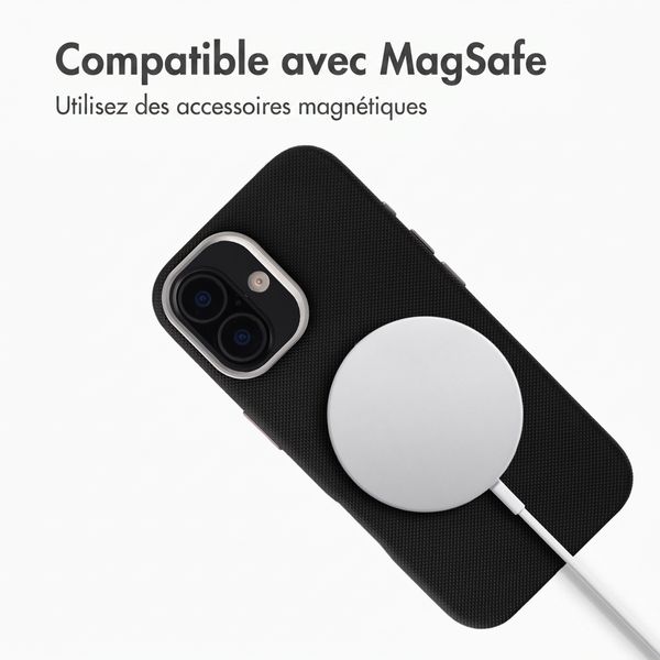Accezz Coque arrière Mesh avec MagSafe Apple iPhone 16 - Noir