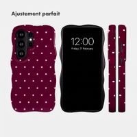 Selencia Coque arrière Vivid Wavy avec MagSafe Samsung Galaxy S26 Ultra - Happy Dots Burgundy