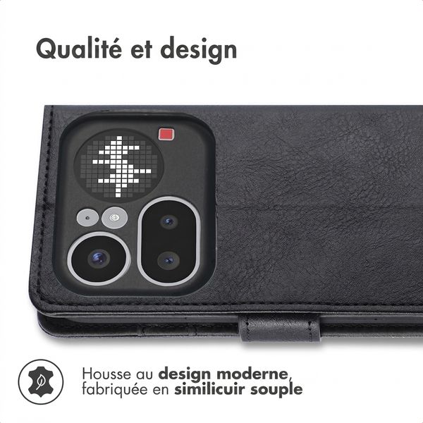 imoshion Étui de télephone portefeuille de luxe Nothing Phone (4a) Pro - Noir
