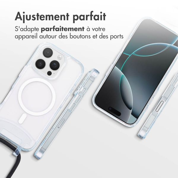 imoshion Coque MagSafe avec cordon amovible Apple iPhone 16 Pro - Transparent