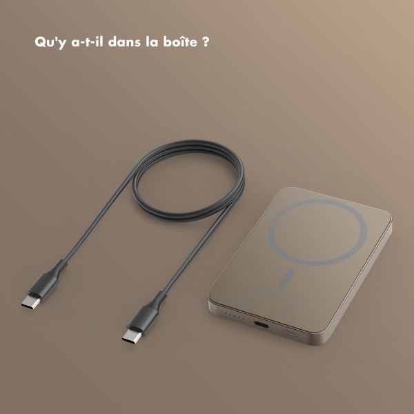 Selencia Powerbank Vivid 5 000 mAh - MagSafe et Qi - Desert Gold / Country Moo'd