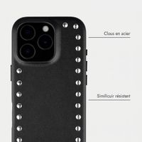 Selencia Coque arrière Studs avec MagSafe Apple iPhone 16 Pro - Velvet Black