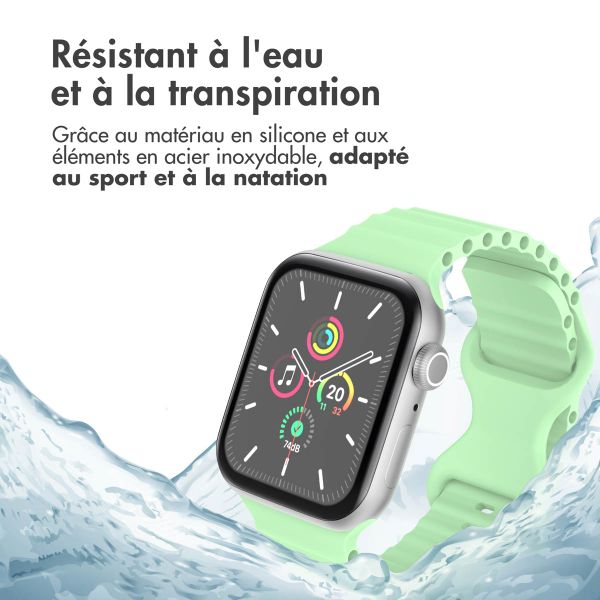 imoshion Bracelet Athletic en silicone Apple Watch | 38/40/41/42 mm - Vert menthe