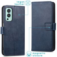 imoshion Étui de télephone portefeuille de luxe OnePlus Nord 2 - Bleu foncé