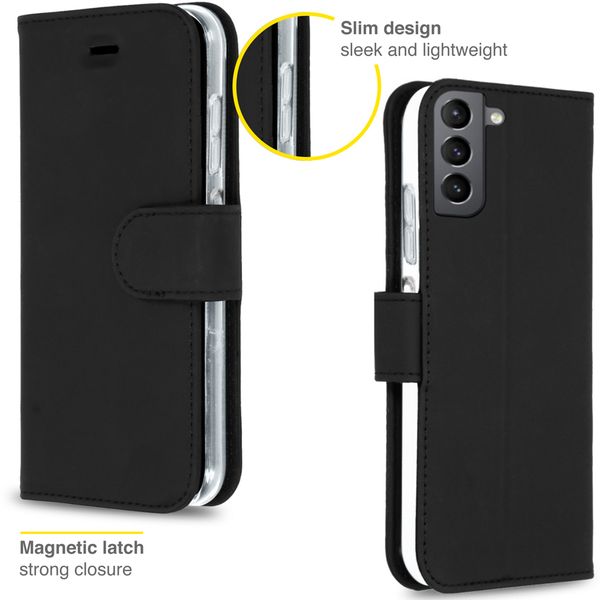 Accezz Étui de télephone Wallet Samsung Galaxy S21 FE - Noir