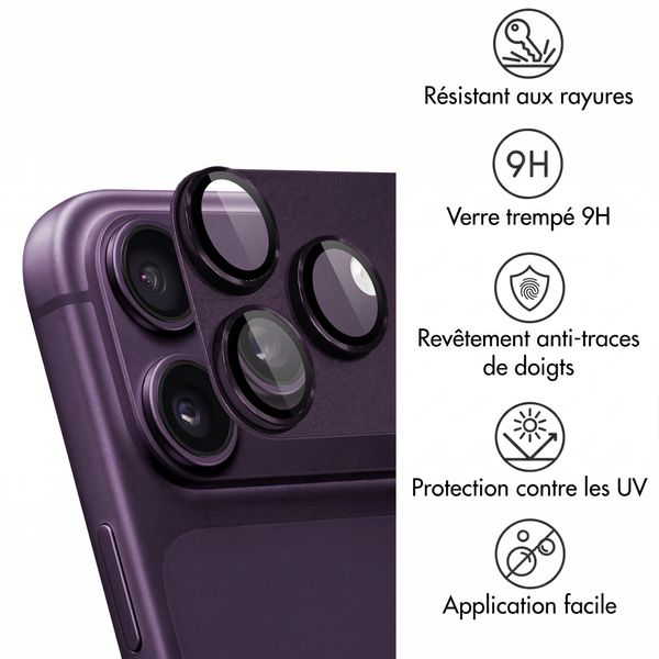imoshion Protection Caméra en verre trempé 2 Pack pour l'Apple iPhone 18 Pro Max - Plum