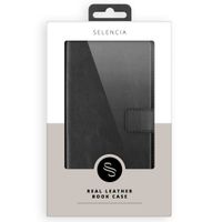 Selencia Étui portefeuille en cuir véritable Apple iPhone 11 - Noir
