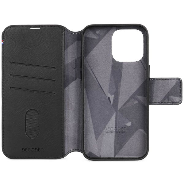Decoded Portefeuille détachable 2 en 1 en cuir Apple iPhone 15 Pro Max - Noir