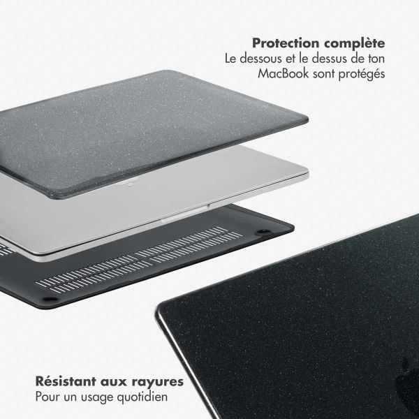 Selencia Coque Paillettes Apple MacBook Air 13 pouces (2018-2020) - Noir